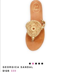 Jack Rogers Georgica sandal, Sz 8.5 Gold